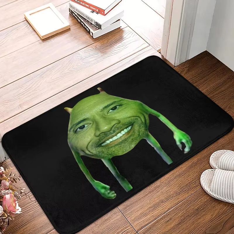 Home Bathroom Images - VIKAMA Funny Emoji Plush Bathroom Carpet,