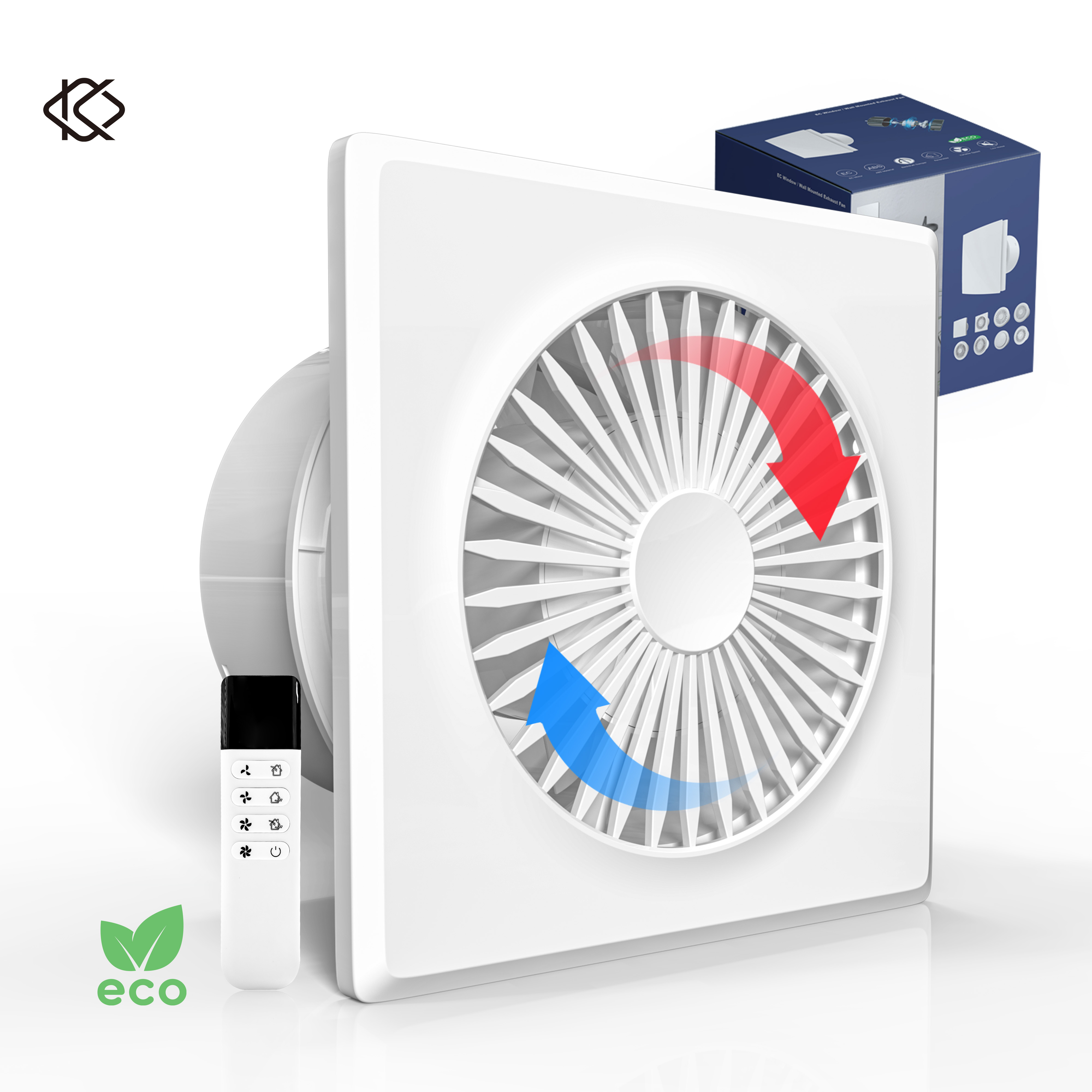 Home Bathroom Ventilation - KCvents Reversible Ventilator Fan Exhaust Fan