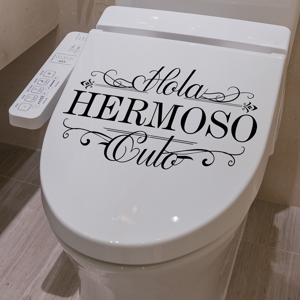 Home Bathroom Wall Tiles - Spanish Funny Hola Heromoso Toilet Wall