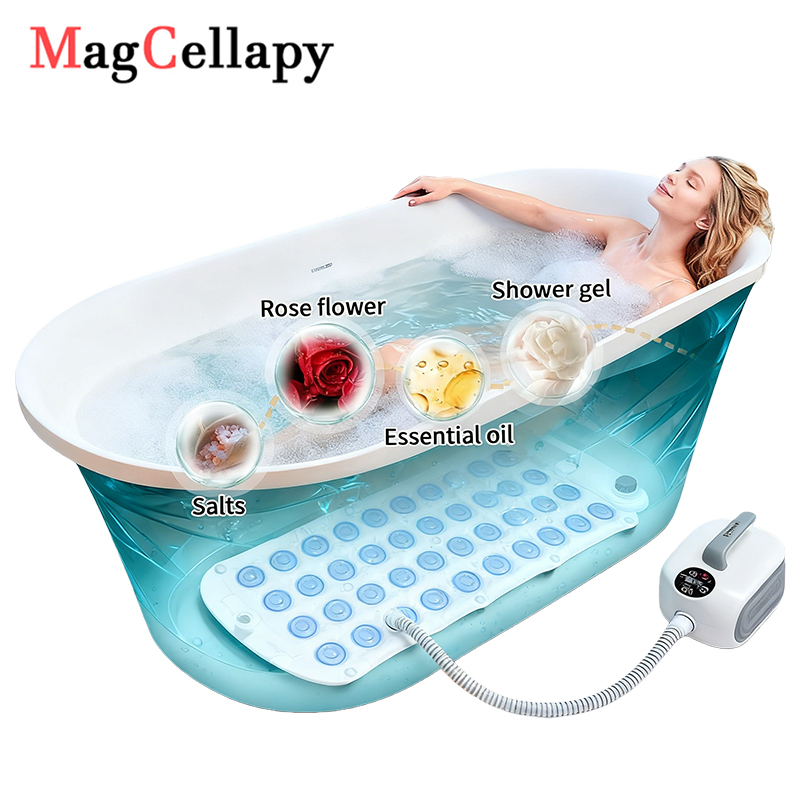 Bathtub Pillow Inflatable - Bathtub Massage Mat Bubble Bath Spa