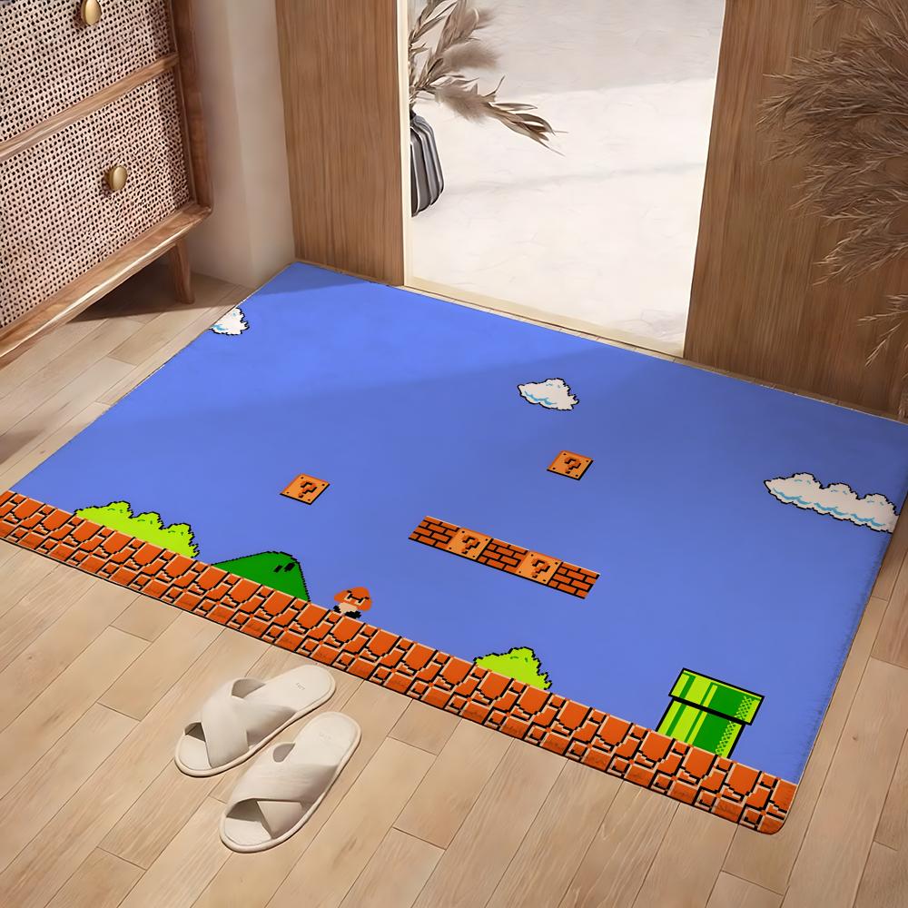 Home Bathroom Images - Anime Pixel Image Floor Mat Soft