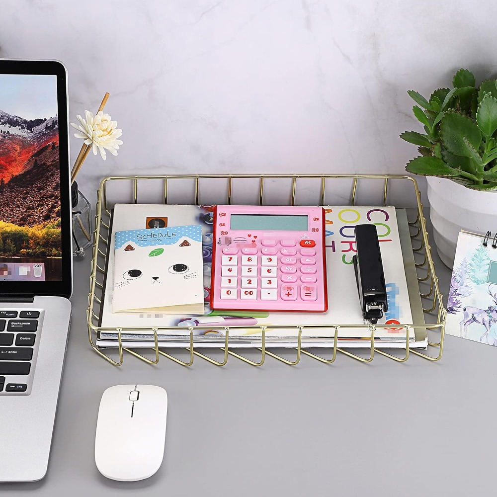 Elegant Gold Wire Desk Tray fo - огляд і ціна Home Bathroom Images
