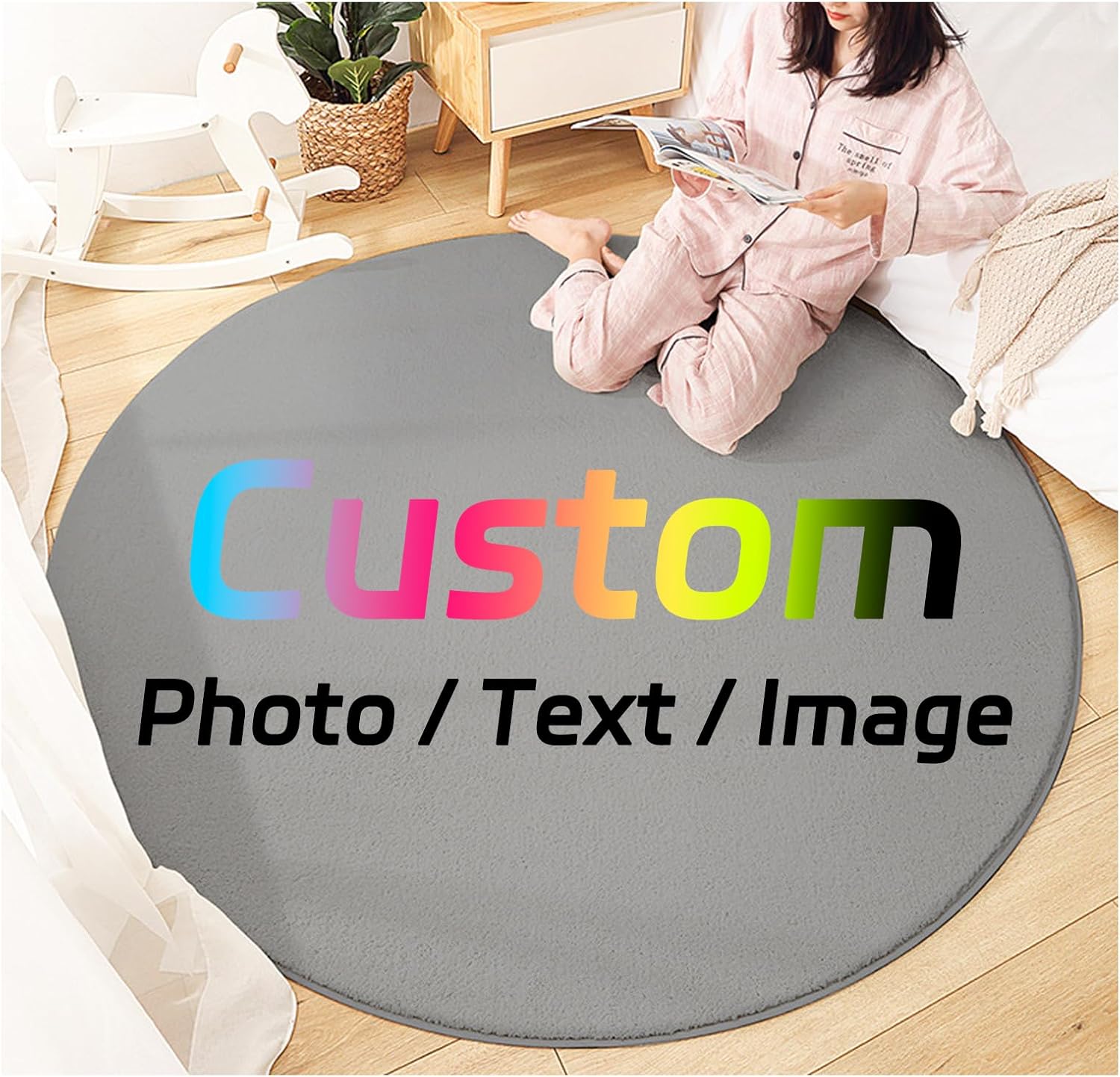 Custom Round Rug Personalized  - огляд і ціна Home Bathroom Images