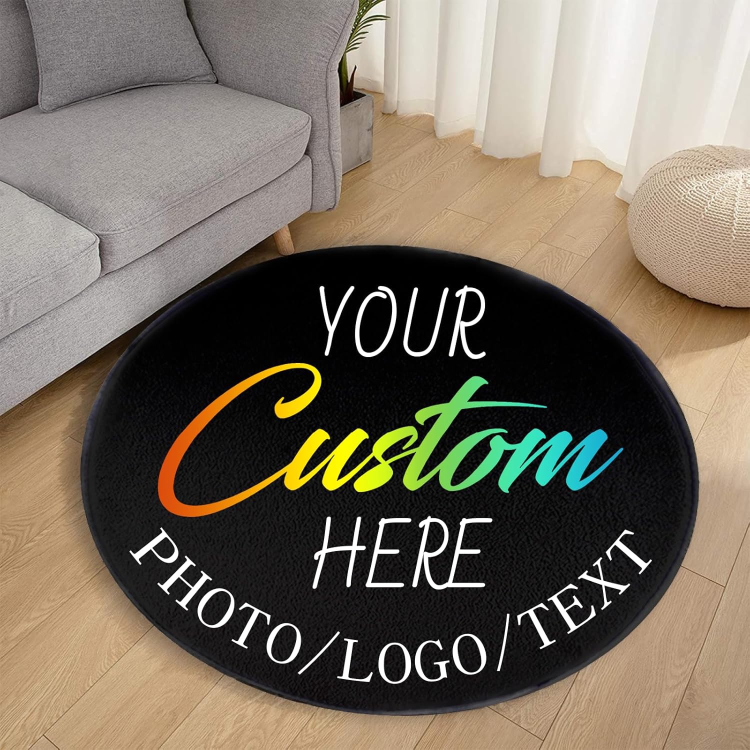 Custom Round Rug Personalized  - огляд і ціна Home Bathroom Images