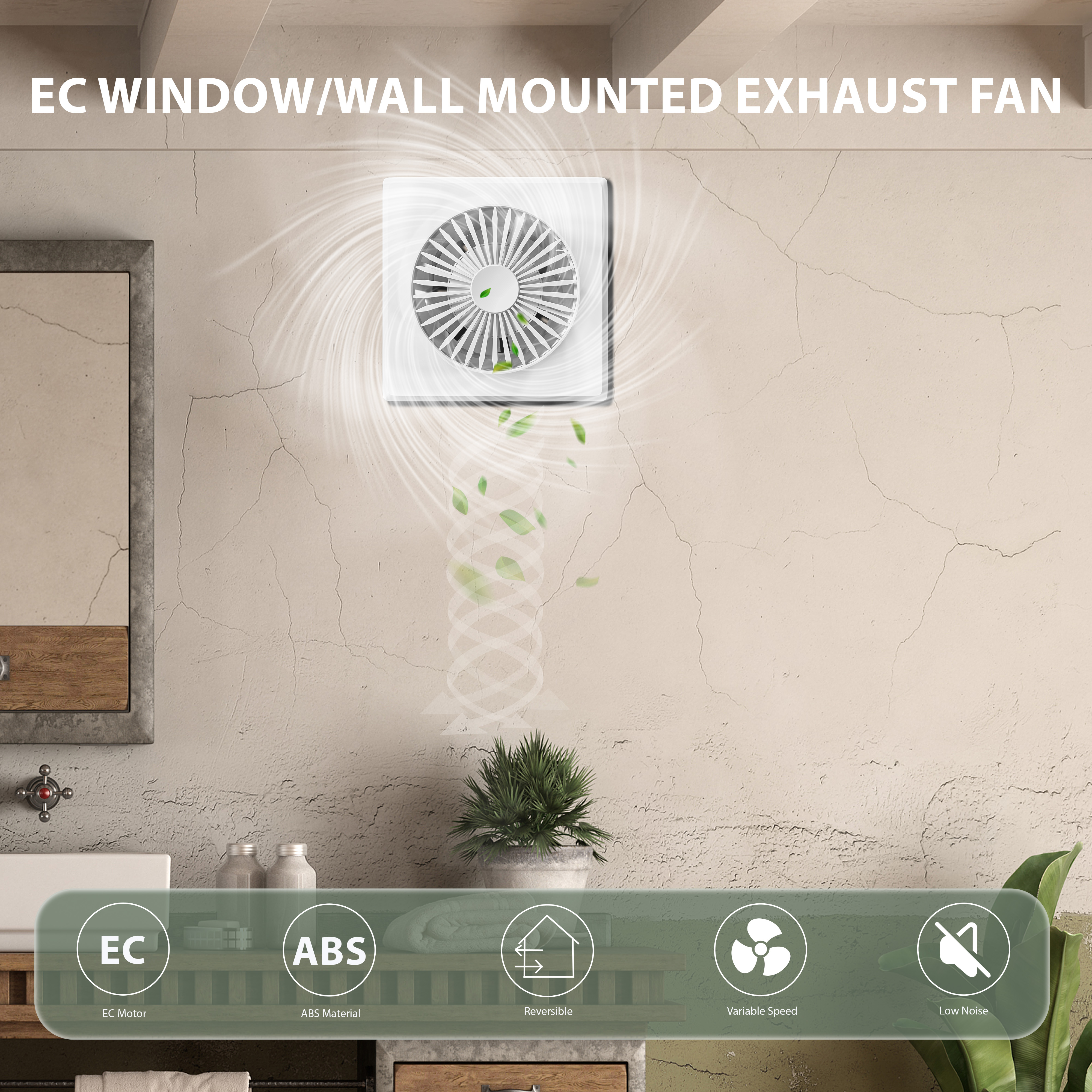 KCvents Reversible Ventilator  - огляд і ціна Home Bathroom Ventilation