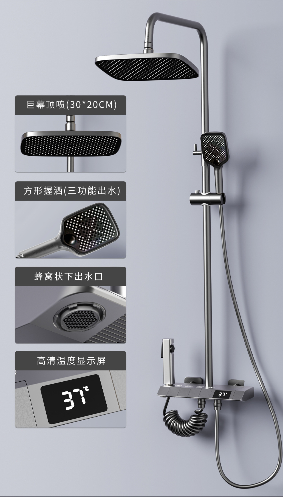 New Fashioned Brass Gun Grey P - огляд і ціна Home Bathroom Set