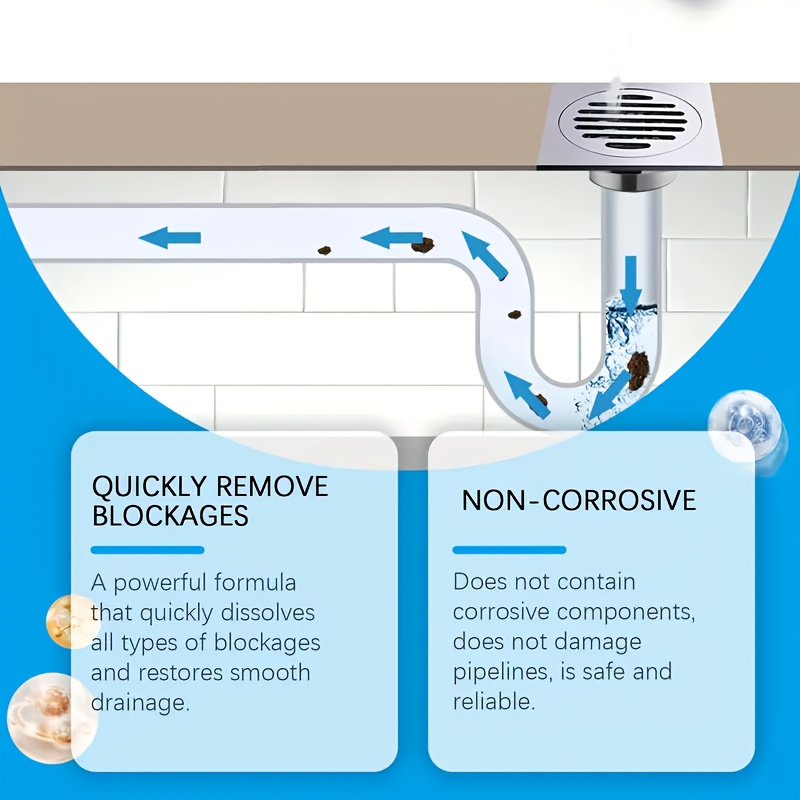 Powerful Drain Cleaner Powder, - огляд і ціна Home Bathroom Break