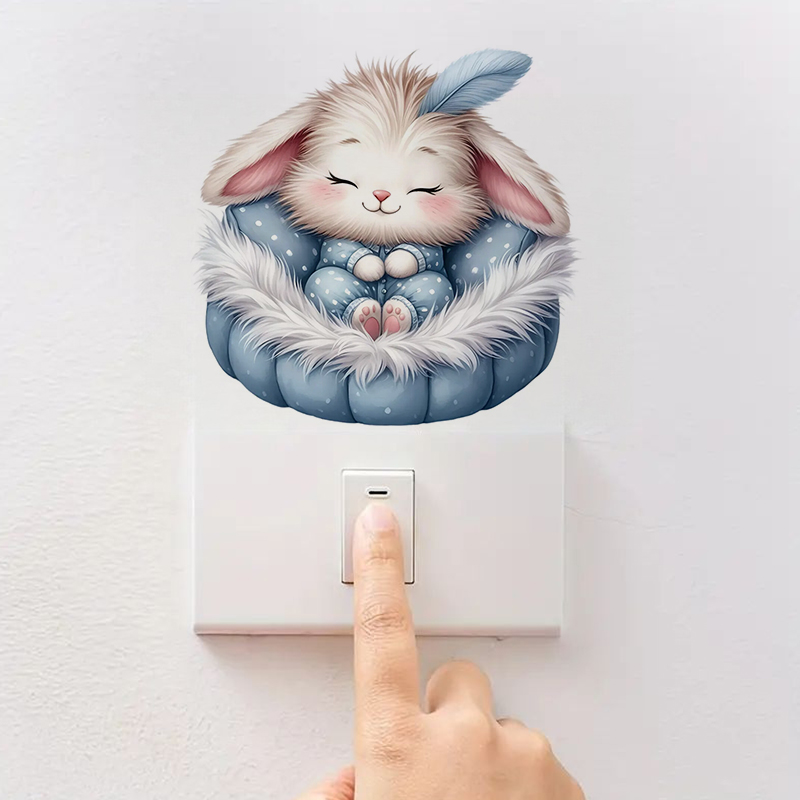 Cute Sleepy Bunny Sticker, Wat - огляд і ціна Home Bathroom Wall Tiles