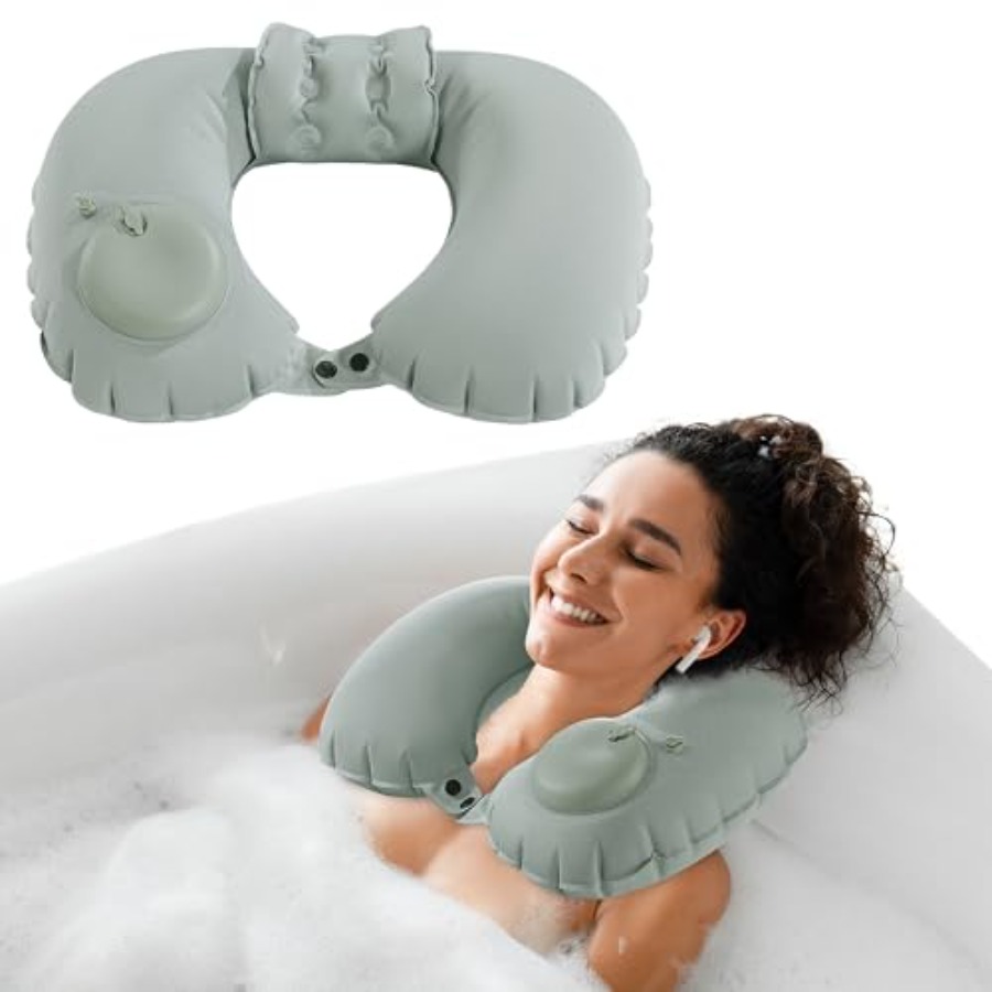 Inflatable Bath Neck Pillows f - огляд і ціна Bathtub Pillow Inflatable