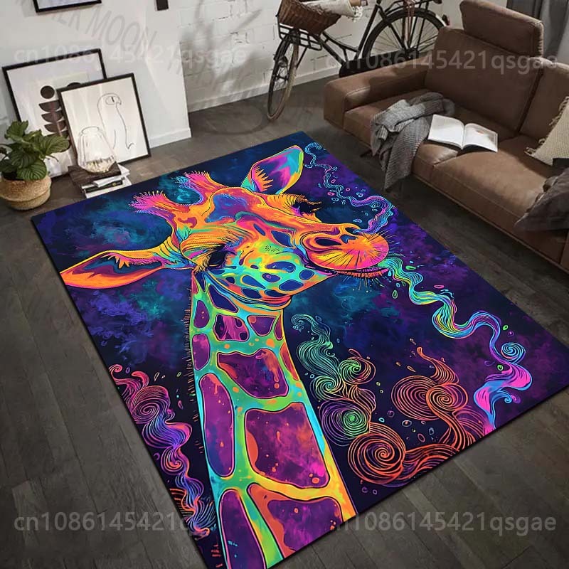 1PC Colorful artistic giraffe  - огляд і ціна Home Bathroom Images