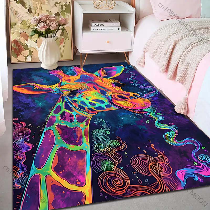1PC Colorful artistic giraffe  - огляд і ціна Home Bathroom Images