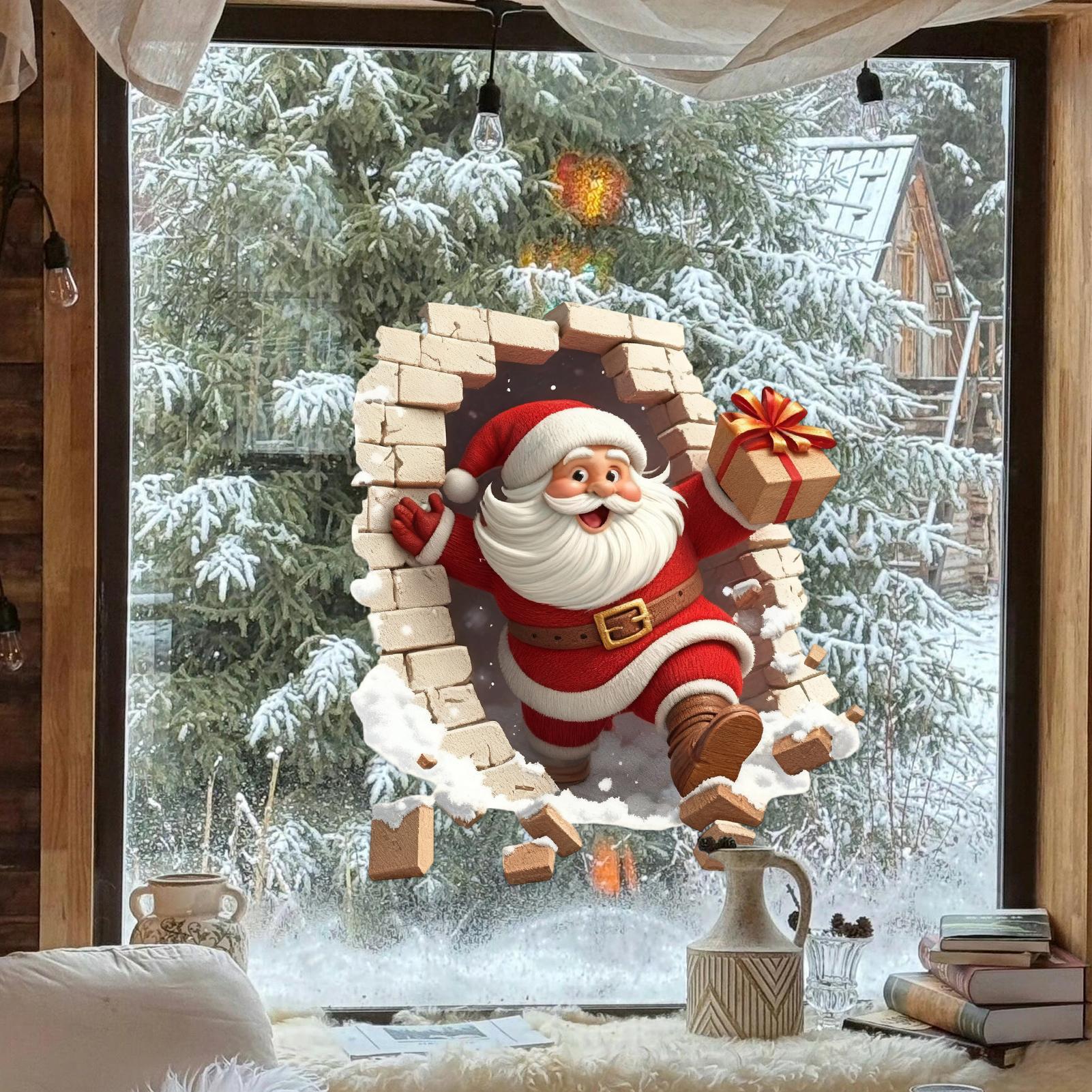 Christmas Santa Wall Decals Ch - огляд і ціна Home Bathroom Break