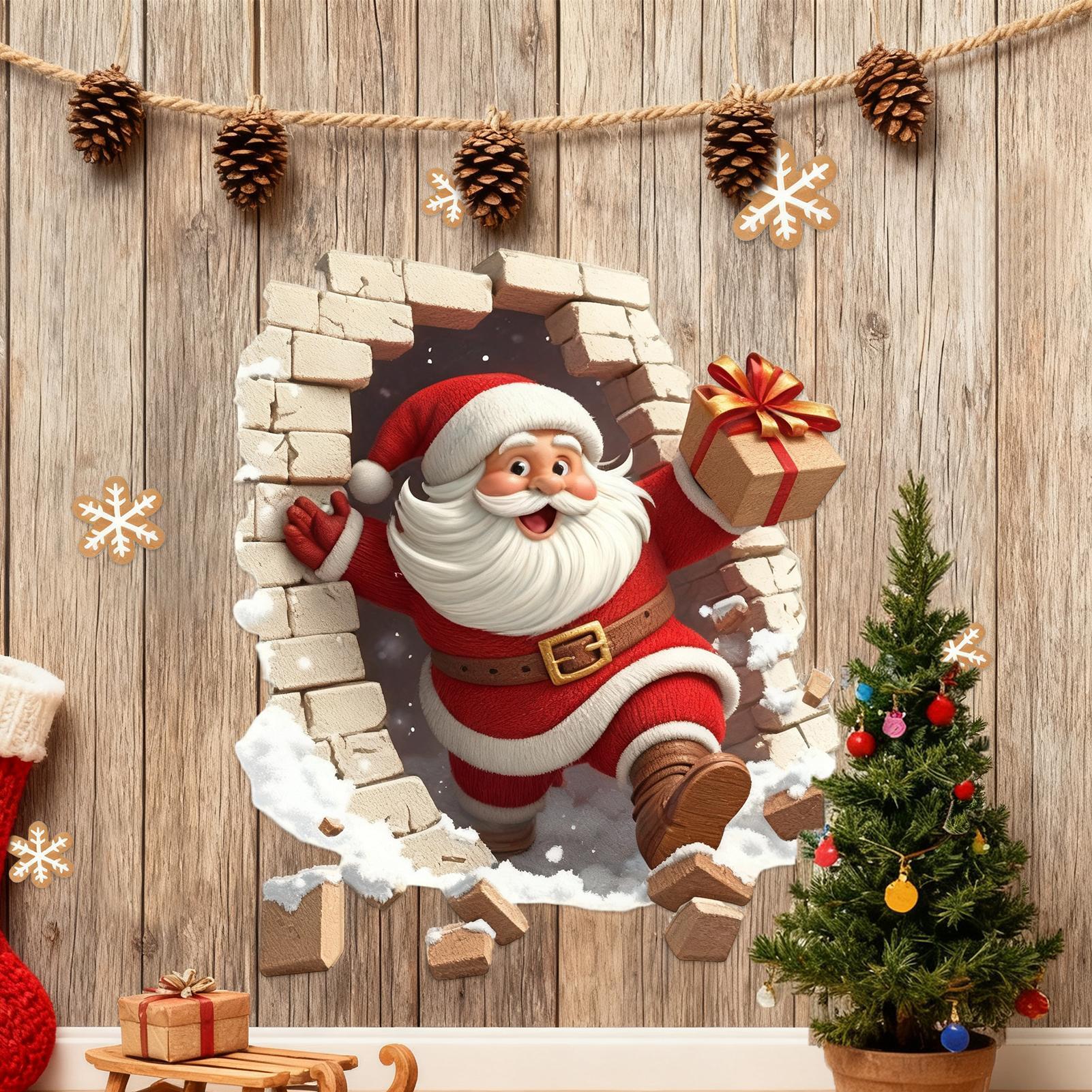 Santa Claus Wall Stickers Chri - огляд і ціна Home Bathroom Break