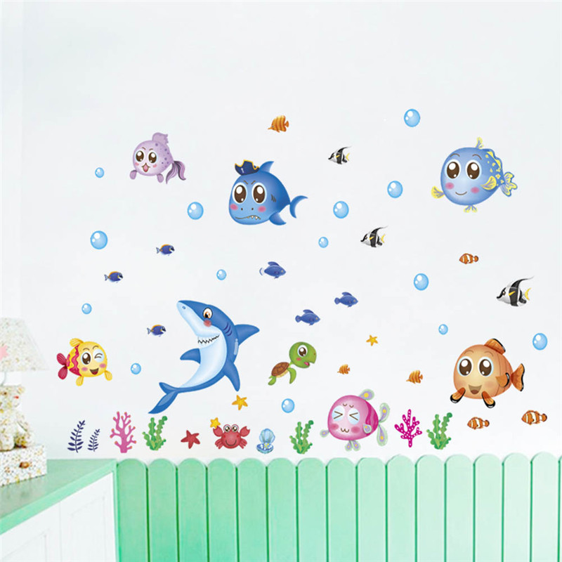 Cute Fishes Whale Shark Sealif - огляд і ціна Home Bathroom Wall Tiles