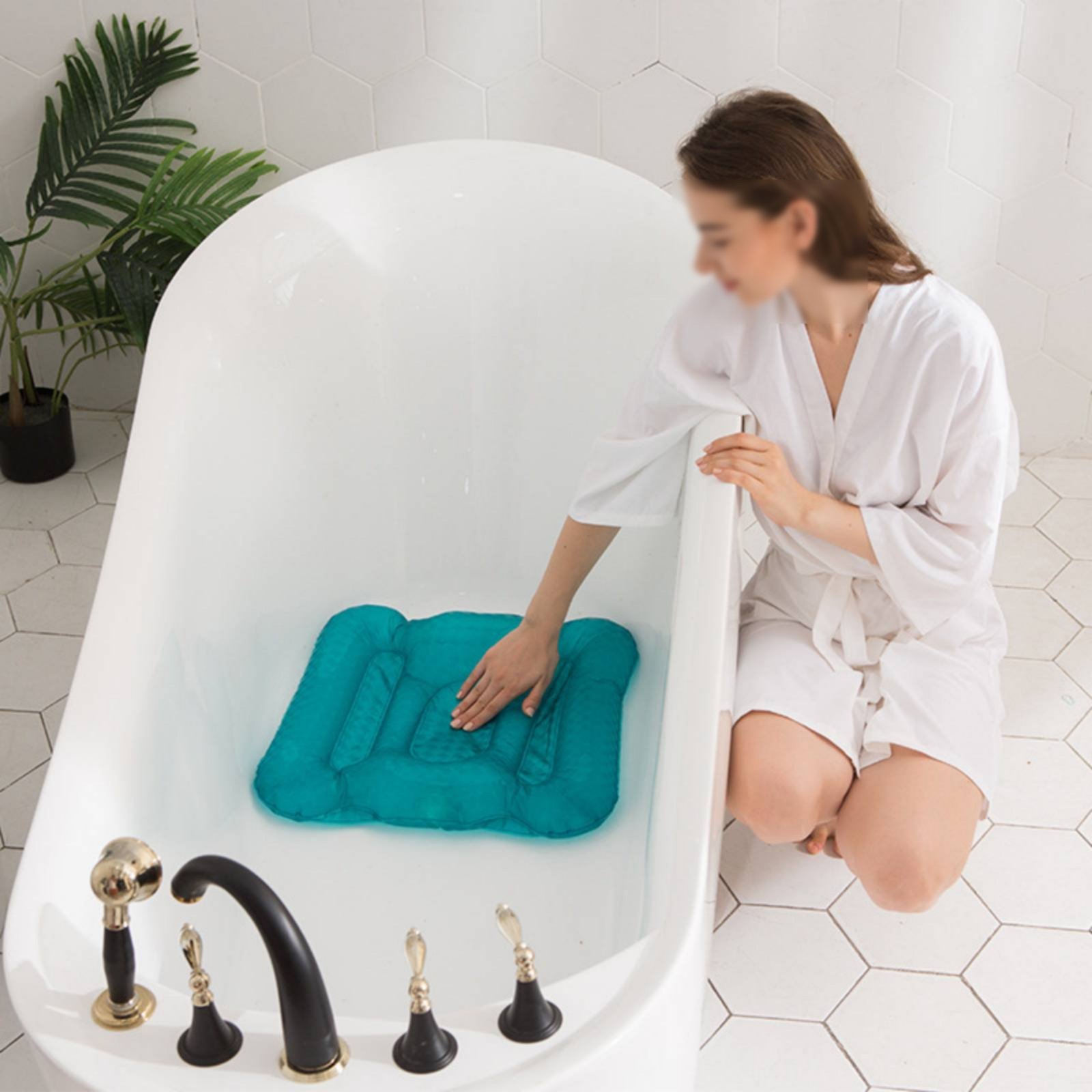Bathtub Booster Pad Shimmery F - огляд і ціна Bathtub Pillow Inflatable