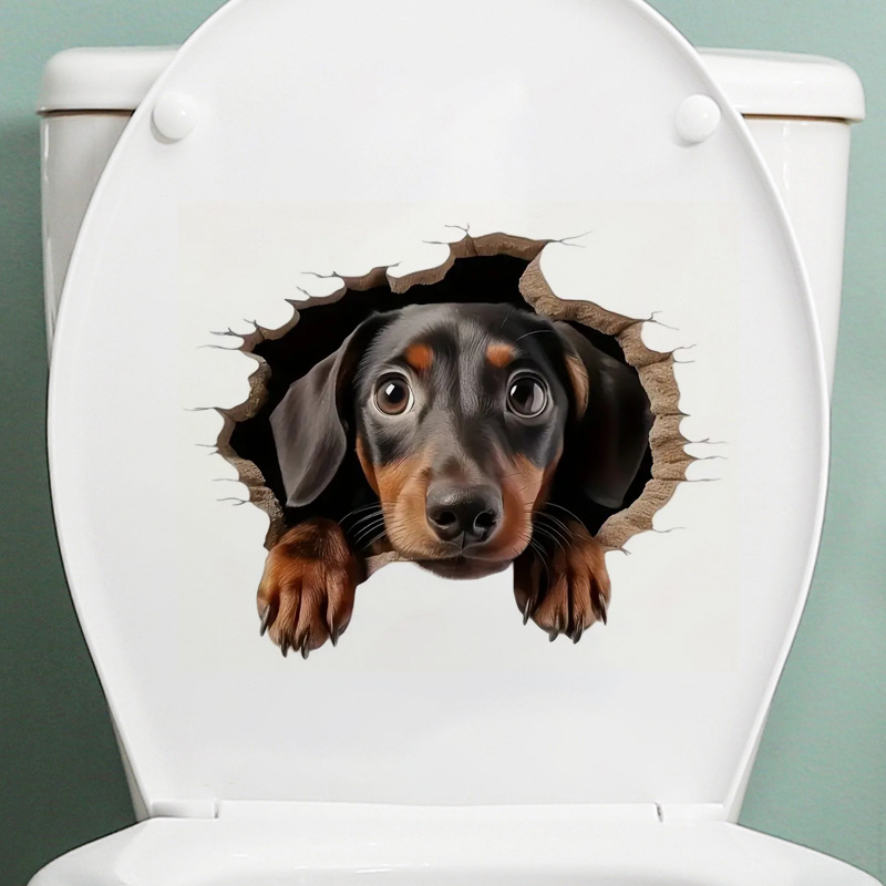 Dachshund Break the Wall 3D Ef - огляд і ціна Home Bathroom Break