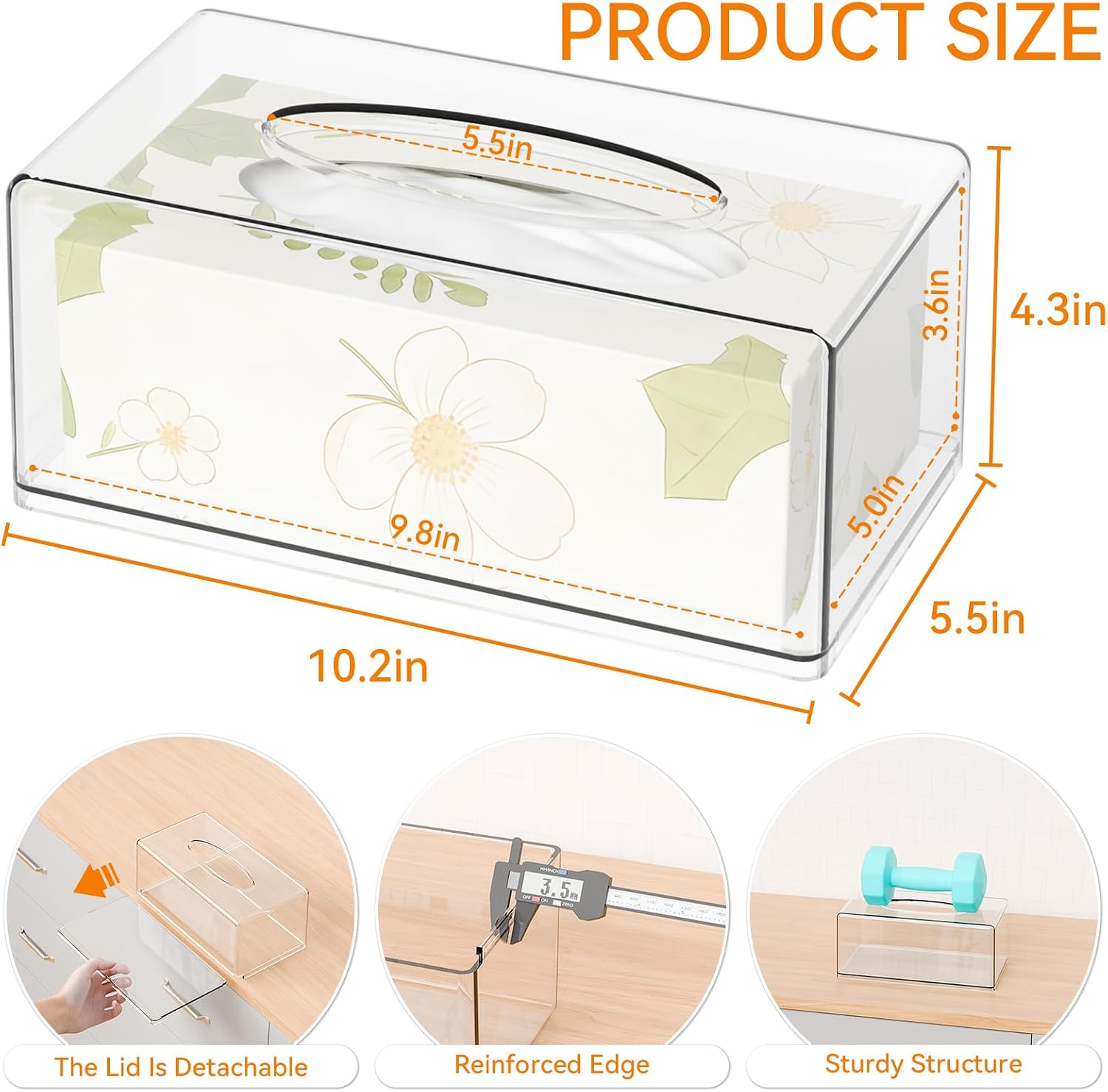 Acrylic Tissue Box Holder Rect - огляд і ціна Home Bathroom Images
