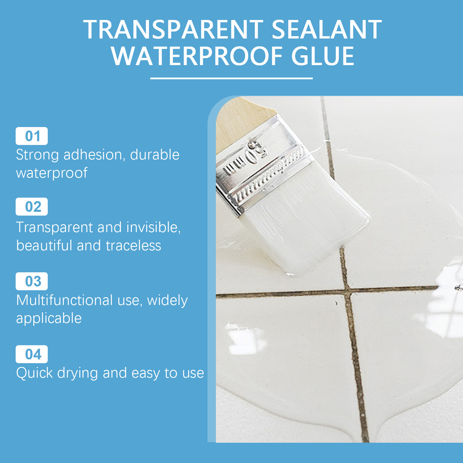Transparent Waterproof Sealant - огляд і ціна Home Bathroom Wall Tiles