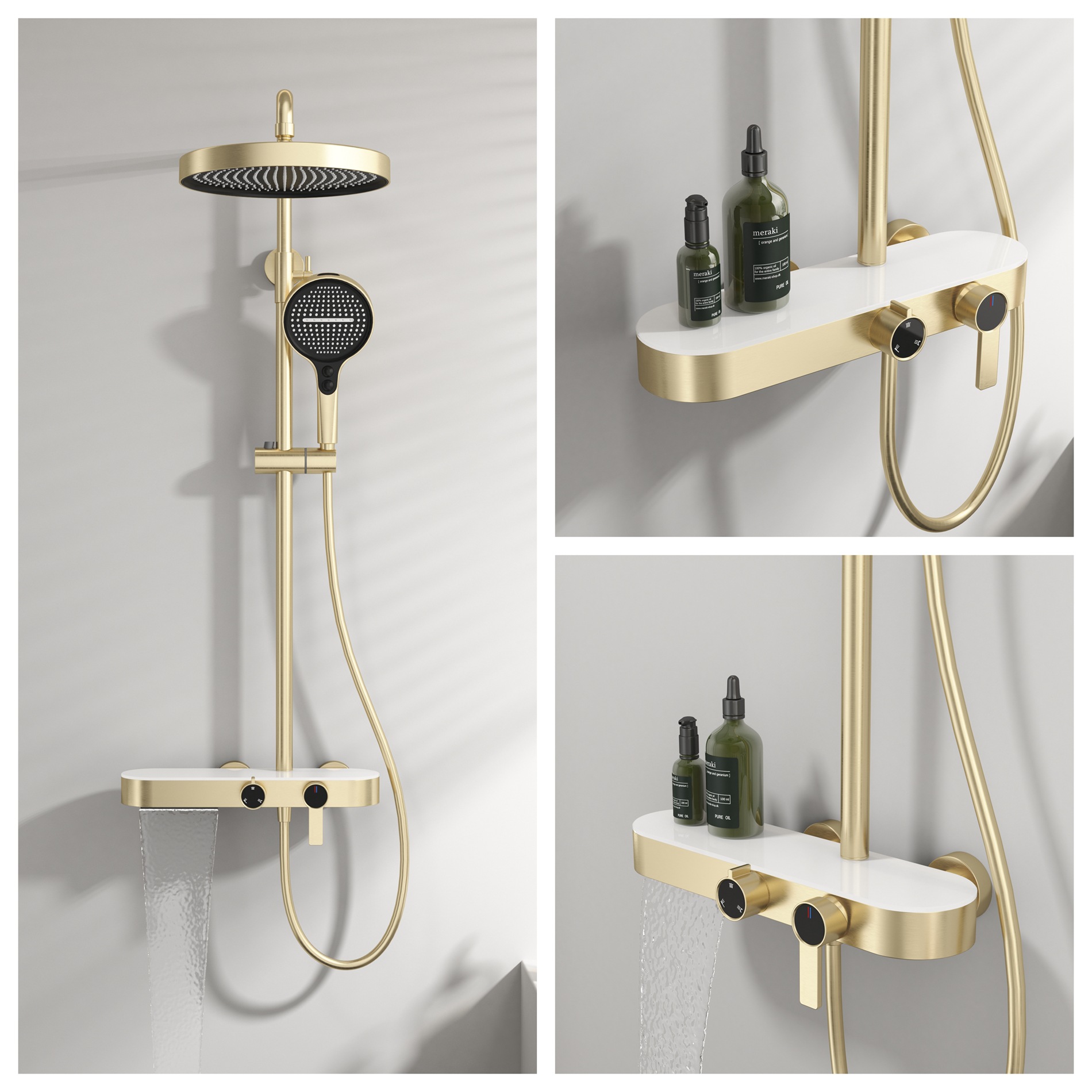 Gunmetal Gray Shower Set For H - огляд і ціна Home Bathroom Set