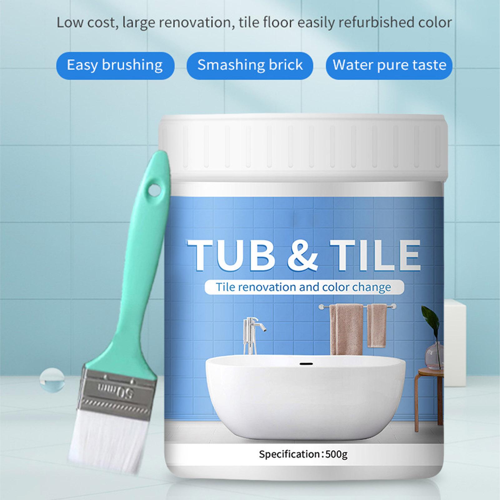 Bathroom Tile Paint Kit 500g W - огляд і ціна Home Bathroom Wall Tiles